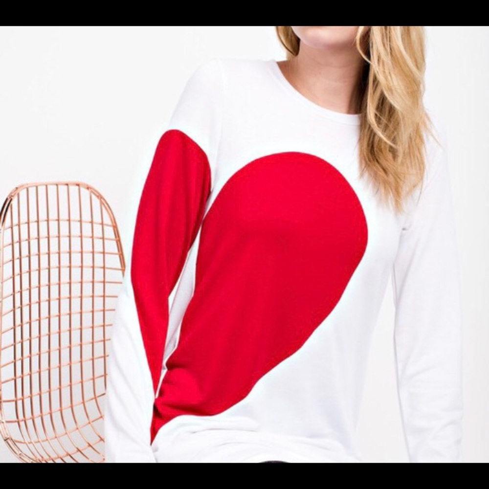 Last One! ❤️ Cute Valentines Day Heart Print Top - Picture 6 of 6